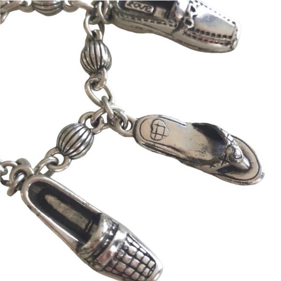 Brighton "Love Shoes" Bracelet Silver Plated Charm Shoe Lover Glamour Girl - Picture 4 of 8